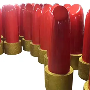 口紅像小道具巨大なグラスファイバー口紅彫刻装飾人工化粧品装飾