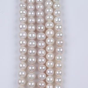 Perles baroques blanches d'eau douce naturelles Zhuji 11-14 mm, perles en vrac pour la fabrication de bijoux, accessoires colorés, matériel - Product Image 1