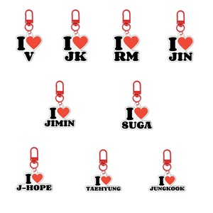 Portachiavi/Ciondoli in acrilico BT I love <span class=keywords><strong>Jungkook</strong></span>, Jimin, Taehyung e Jin - Product Image 1