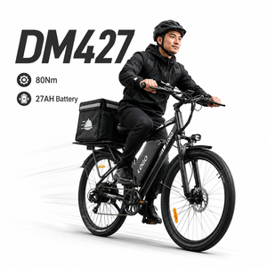 Vélo de montagne électrique personnalisé en usine DM427, couple de 80 Nm, batterie 27 Ah, double suspension, frein à disque hydraulique, 7 vitesses, vélo électrique pour adultes - Product Image 1