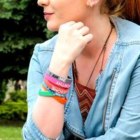 Pulseras de Goma Personalizadas con Logotipo o Mensaje, Pulseras de Silicona Personalizadas y Brazaletes de Goma con Logotipo