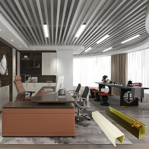Z445 <span class=keywords><strong>plafond</strong></span> carré en aluminium de style moderne nouveau Design écologique bois plastique Composite étanche ignifuge et antistatique - Product Image 1