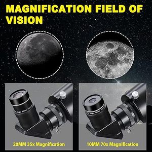 Kính thiên văn khúc xạ đơn thị hiện đại 90700-B, thấu kính vật kính 90mm, chiều dài ống quang học 700mm, chống thấm nước, chất liệu nhôm - Product Image 2