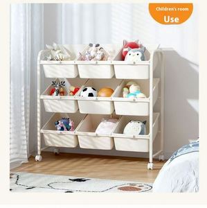 Étagère mobile multicouche moderne de rangement de jouets pour enfants Organisateur de tri d'étagère de jouets pour bébés en plastique PP <span class=keywords><strong>Casier</strong></span> de ménage en gros - Product Image 1