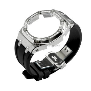 EN VENTE Luxury Gen. 5 Mod Kit pour boîtier en métal avec lunette en diamant et bracelet en caoutchouc pour GM-2100 GA-2100 <span class=keywords><strong>GMA</strong></span>-<span class=keywords><strong>S2100</strong></span> - Product Image 5