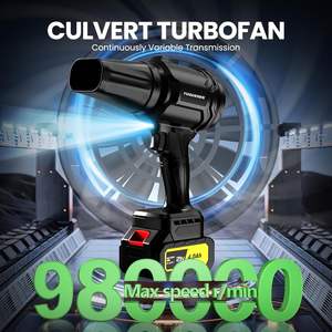 Souffleur de feuilles sans fil léger MD-R922 21V à batterie lithium, moteur sans balais, 2 batteries 4.0Ah, chargeur, 980 000 tr/min, garantie 1 an - Product Image 3