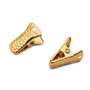 Mini pince à ressort en métal Textura, pince décorative en nickel, pince à papier, pince à vêtements, bureau, maison, artisanat créatif, personnalisé 20x6mm - Product Image 2