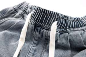 Pantalon d'été Patchwork Coton Brodé Double Genou Baggy Unisexe <span class=keywords><strong>Bermuda</strong></span> Jeans Short Pant Denim Shorts pour Hommes - Product Image 2