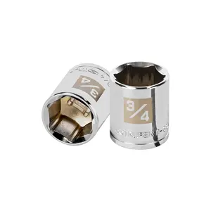 Truper 6 Unidades Dado De 3/4 '6 Puntas Cuadro 3/8' Con 6 Unidades Caja De Socket De Alta Calidad - Product Image 1