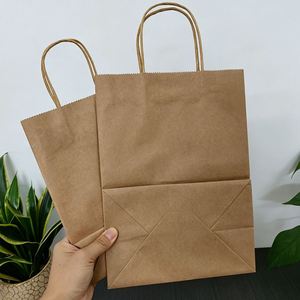 ถุงกระดาษรักษ์โลกสำหรับใส่กลับบ้าน พิมพ์ลายตามสั่ง ทำจากกระดาษคราฟท์สีน้ำตาลรีไซเคิล พร้อมหูหิ้ว - Product Image 3