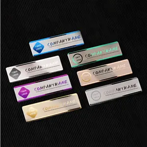 Metal Custom Nametag Holder Name Badge Magnetic Nametags