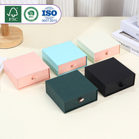 Boîte cadeau haut de gamme à petit tiroir, écologique, biodégradable et recyclable, de fabrication directe, avec MOQ, pour bijoux