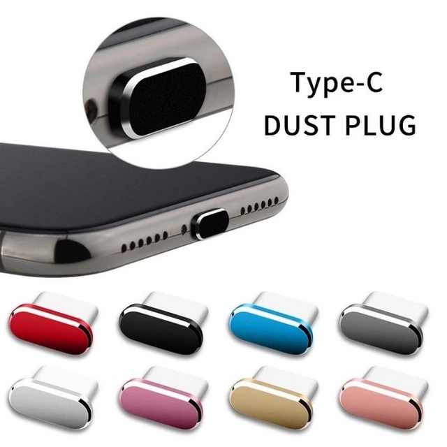 Aluminum Dust Plugs USB C Universal USB Type C Charging Port Protectors USB-C Metal Anti Dust Plug Cover