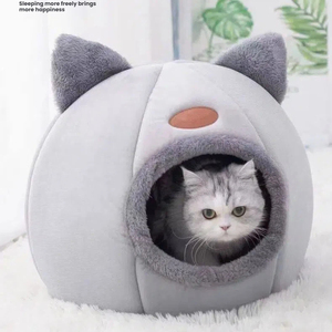 Cuccia Morbidissima per Gatti, Cesto Divano per Animali Domestici, Cuscino Lettino per Cani Piccoli, Tana per Gattini, Tappetino per Cuccioli, Tenda Cuccia, Forniture per Gatti - Vendita all'Ingrosso - Product Image 1