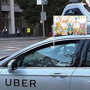 Bandera para Ventana de Coche con Tema de Conejito de Pascua, 12x18 Pulgadas, Logotipo Personalizado, Precio Económico - Product Image 6