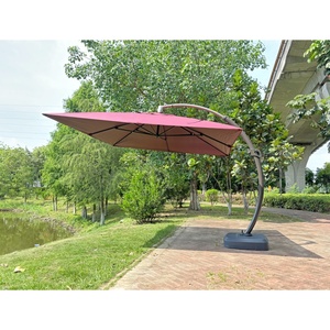 Parapluie de mariage blanc moderne en aluminium imperméable avec base, parapluie à colonne incurvée suspendu en gros de l'usine 2026 - Product Image 4