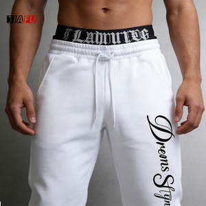 <span class=keywords><strong>Pantaloni</strong></span> da <span class=keywords><strong>Uomo</strong></span> Larghi Personalizzati all'Ingrosso, Casual, <span class=keywords><strong>con</strong></span> Doppio <span class=keywords><strong>Elastico</strong></span> <span class=keywords><strong>in</strong></span> <span class=keywords><strong>Vita</strong></span>, Traspiranti, da Allenamento, Gamba Larga Dritta, Stile Stacked - Product Image 3