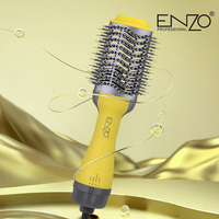 Set Penata Rambut Elektrik ENZO, Pengering Rambut Profesional, Sikat Penata Rambut, Alat Penata Rambut Satu Langkah, Sisir Udara Panas untuk Menambah Volume dan Mengeringkan Rambut