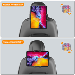 360 °   Supporto Girevole Multi-angolo per Poggiatesta Auto, Regolabile per Sedile Posteriore, per Tablet e Smartphone da 4.7-12.9 Pollici - Product Image 5