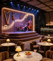 Maßgefertigtes Großes L-förmiges Sofa-Set Hochwertige Hotelmöbel für VIP-Lounge und Musikbar