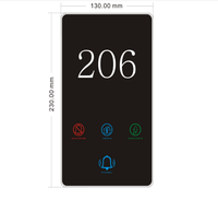 Plaque de porte tactile LED intelligente, plaque de porte électronique, numéro de chambre, taille personnalisable, rétroéclairage multicolore, indice de protection IP53 pour hôtel
