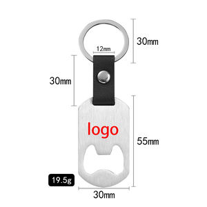 Оптовая продажа, заготовка из нержавеющей стали для лазерной многофункциональной открывалки для бутылок, металлические персонализированные брелки из искусственной кожи - Product Image 3