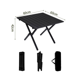 <span class=keywords><strong>Table</strong></span> de repas pliable moderne en plastique durable pour l'extérieur 60x60x42/45cm, pour barbecue, jardin, pique-nique, <span class=keywords><strong>camping</strong></span>, utilisation en voiture, mobilier d'extérieur portable - Product Image 2