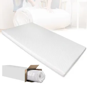 120*65*8CM Core Factory Großhandel Luft gewebe Super atmungsaktiv Maschinen wasch bar 0-6 Alter Babybett Pad Silikon Matratze Topper