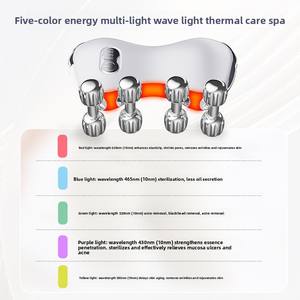 Handheld Electric Anti-Aging <strong>Face</strong> &amp; Neck Lifting <strong>Massager</strong> with Eight Metal Wheels ABS Material Pigment Removal Firming Features - Product Image 4