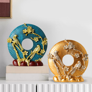 Adornos de Resina Artesanales con Motivos Florales <span class=keywords><strong>y</strong></span> de Aves, Amuletos de la <span class=keywords><strong>Paz</strong></span>, Decoración para el Hogar, Sala de Estar, Estantería, Oficina, Hechos a Mano - Product Image 5