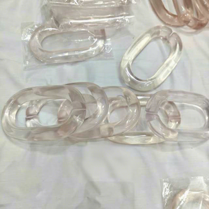 Pulsera de eslabones grandes de resina fluorescente mate para mujer, cadena de eslabones gruesos de resina acrílica de colores llamativos - Product Image 1