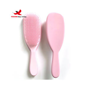 Mixed Procurement Low Price Bristle Detangling Plastic <b>Brush</b> for Curly Hair Plastic Hair <b>Detangler</b> <b>Brush</b> Dry Wet Comb - Product Image 1