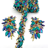 Nouvelle conception 2027 : Garniture et applique en strass violet pour costumes de carnaval d'Aruba – Décoration