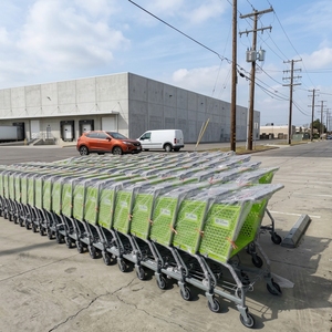 Carrito de Compras de Plástico para <span class=keywords><strong>Supermercado</strong></span> RIO GRANDE <span class=keywords><strong>MARKET</strong></span> de 200L, Cesta de Plástico con Asiento para Bebé - Product Image 5