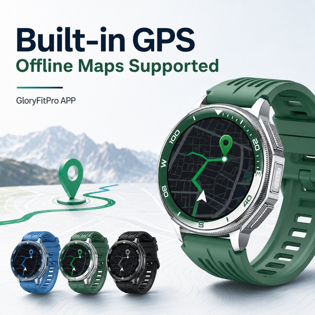 2026 Hot GPS Offline Maps Smart Watch Built-in GPS Compass 1.43" AMOLED Sports Smartwatch 30m Swim Waterproof Bracelet