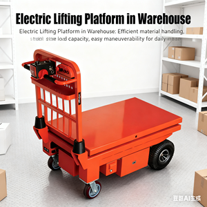 Электрическая тележка-подъемник NK 1105 с функцией перемещения платформы для использования внутри и вне помещений - Product Image 2