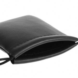 Estuche de Cuero PU Negro con Doble Cordón para Micrófono y Auriculares con Protección Duradera - Product Image 3