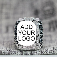 Bague de championnat personnalisée en or avec pierres précieuses, cristaux et strass, unisexe, 2010