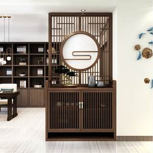 <span class=keywords><strong>ตู้</strong></span>เก็บของทางเข้าแบบสองด้านสไตล์จีนโมเดิร์นมินิมอล ทำจากไม้เนื้อแข็ง กันน้ำ ใช้เป็นฉากกั้นห้องนั่งเล่นใหม่ พร้อมชั้นวางรองเท้า - Product Image 4