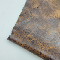 Tissu en cuir synthétique PU souple imperméable avec envers tricoté élastique en suède pour vêtements, finition décorative, anti-moisissure, extensible
