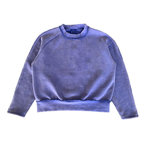 Sudadera con Capucha Personalizada 100% Algodón French Terry Unisex Oversize con Lavado Ácido, Fabricantes de Sudaderas con Cuello Redondo para Hombre - Product Image 1