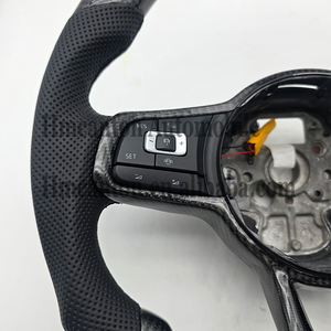 Nuevos productos explosivos, volante de fibra de carbono LED de cuero perforado para Volkswagen Golf 7,5 GTI, volante de coche - Product Image 3