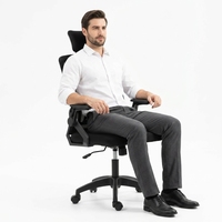 Chaise de bureau moderne en maille, réglable, avec logo personnalisé, faible MOQ, ergonomique, pivotante, avec support lombaire, pour chambre à coucher, vente en gros, usine OEM