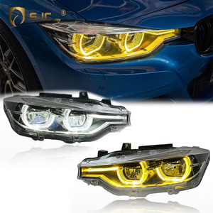 SJC Auto Exclusive Product V2 Ikon Headlight for F30 F35 2013-2018 LED Head Lamp Yellow and White Daytime <strong>Running</strong> <strong>Lights</strong> - Product Image 1