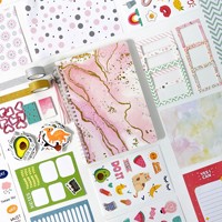 Nouveau style design 2024/2025 ensemble de papeterie enfants personnalisé heureux girly journaux planificateur quotidien 18 mois promotion des ventes