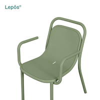 Ensemble de table et chaises d'extérieur en gros, résistant aux intempéries, mobilier de salle à manger d'extérieur, table et chaises en aluminium colorées pour patio, café, bistrot
