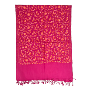 <b>Women's</b> Soft Warm Wool Machine Aari Stoles Intricate Embroidered <b>Winter</b> Wrap Traditional Ethnic <b>Scarves</b> Designer Collection - Product Image 5