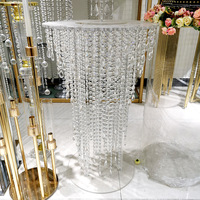 Support à gâteau de mariage transparent de style moderne, ornements de table de dessert au design romantique, fabriqué en Chine