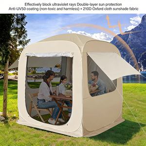 Tente de camping familiale haut de gamme avec grand auvent et <span class=keywords><strong>annexe</strong></span> de salle de séjour avec moustiquaire pour un espace de vie extérieur amélioré - Product Image 4