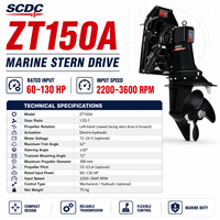 Tout nouveau SCDC ZT150A Marine Stern Drive Gear Ratio 1.55:1 pour moteur diesel de 60 à 130 CV